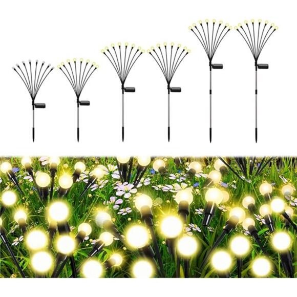 Firefly Lights Solar Outdoor, 8 Modes 800mAh Swaying Solar Firefly Garden - Picture 7 of 7